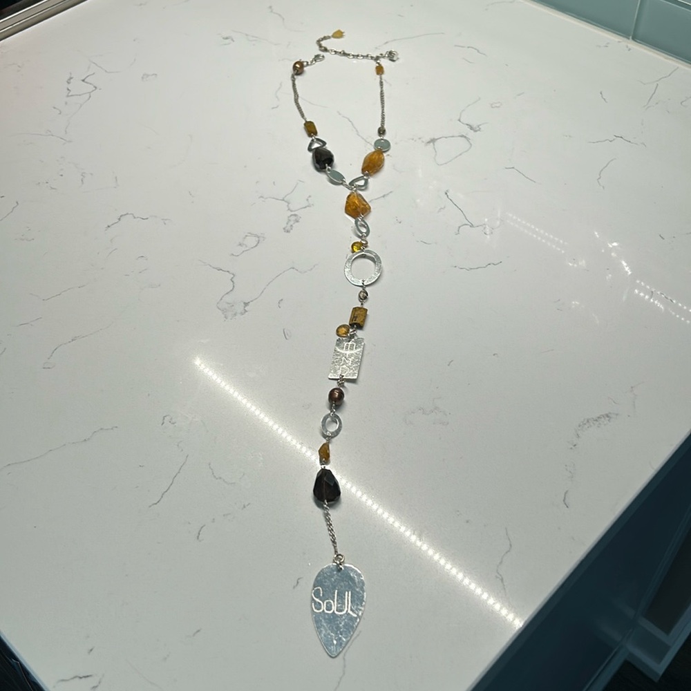 Bjorg Rare Necklace. Silver with Natural GemStones.